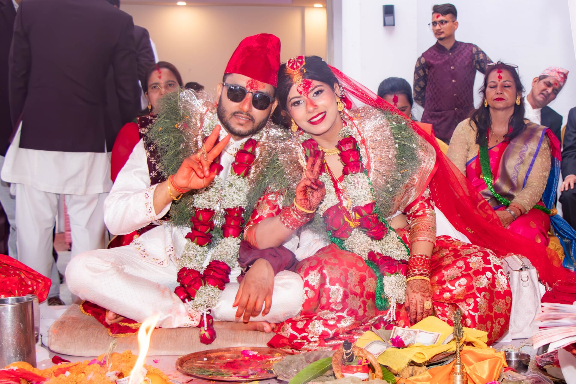Wedding ritual photography capturing sacred moments in Kathmandu, Nepal